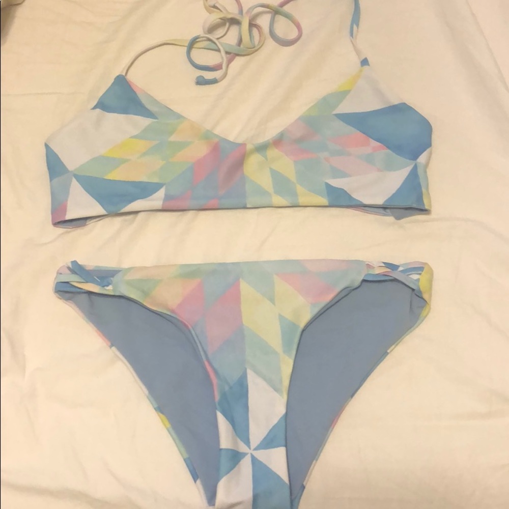 Mara Hoffman Geometric Bikini (top & bottom) EUC